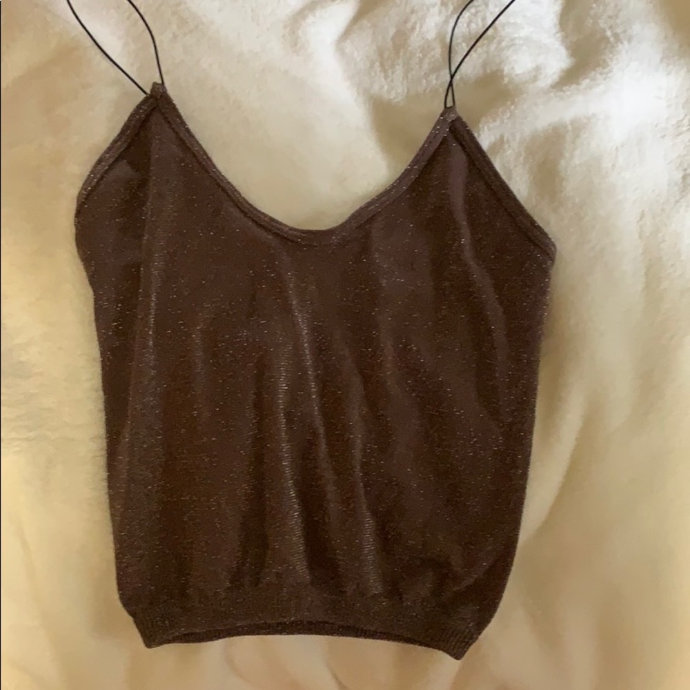 Free people purple sparkly tank top